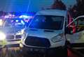 Van rams barriers in 'burglary'