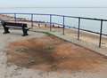 Arsonists destroy seafront bench