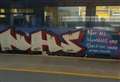 Coronavirus-inspired graffiti appears on train