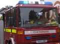 Man taken to hospital in blaze