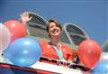 Lizzy Yarnold parades in open-top bus