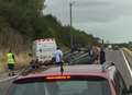 Car falls from trailer on dual carriageway