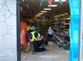 Appeal after shop ram-raided