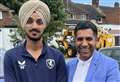 International cricket star visits Sikh temple