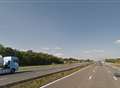 M20 lane closure caused by fire