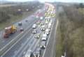 Traffic delays on motorway following collision