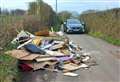 Road ‘blocked with traffic’ due to fly-tipped waste