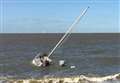 Trouble on beach for sinking boat