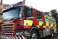 Firefighters tackle blaze in block of flats