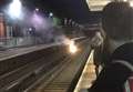 'Fire on track' causes train delays