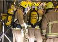 Crews tackle rubbish fire 