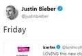 Justin Bieber retweets kmfm 