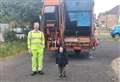 Adorable three-year-old loves bin lorries