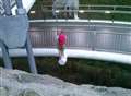 Boy spotted climbing off M20 bridge