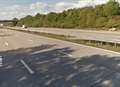 Car crashes into central reservation on M20