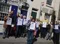 Bus customers protest against proposed cuts 
