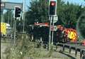Upturned lorry causes motorway delays