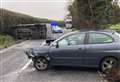 Two taken to hospital after van overturns in crash