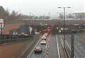 Tunnel delays due to lorry crash