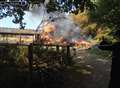 20 firefighters tackle barn blaze