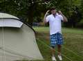 Anger as man lives in tent in park for two years