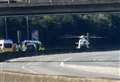 Air ambulance lands after motorbike crash on M25