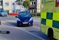 E-scooter rider taken to hospital after crash with car