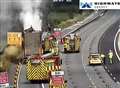 Lorry goes up in smoke on M25