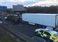 Video: Three lanes of M25 shut after pile-up