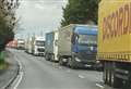 Traffic 'bedlam' as lorries fill A20