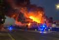 Huge fire devastates warehouse 