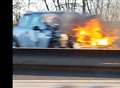 Delays clear after second car fire on motorway