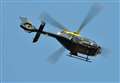 Police helicopter spotted near motorway