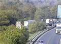 Delays clear after three lorries crash on motorway
