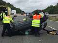 Delays ease after crash closes motorway lane
