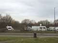 Travellers set up home at lorry park