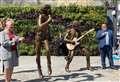 Statues of rock legends unveiled in high street