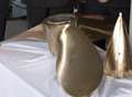 U-boat propeller turned coffee table handed back