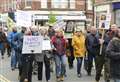 Protest march over 10,000-home scheme