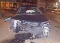 Almighty bang as hit-and-run driver smashes into bollard