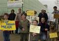 Protest over new swim pool rules