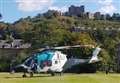 Air ambulance lands in town park