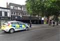 Police cordon in town centre