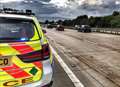 Lanes closed after six-vehicle motorway pile-up