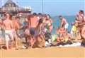 Bank holiday beach brawl