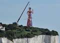 Theresa May structure erected on white cliffs