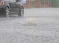 Heavy rain causes delays on roads