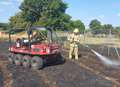 Fire spreads over seven acres of scrubland