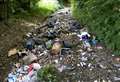 Road blocked by fly-tippers