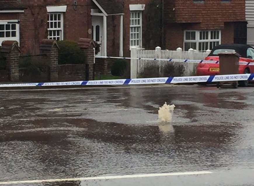 The area has been taped off. Picture: Gareth Ward